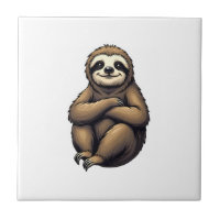 Old Print Sloth Art Vintage Graphic 2