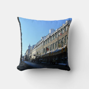 Old Quebec City, Quebec, Canada Throw Pillow