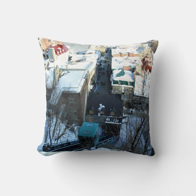 Old Quebec City, Quebec, Canada Throw Pillow (Front)