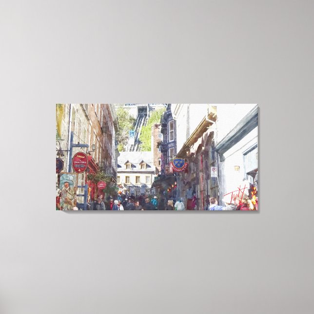 Old Quebec City Watercolor Print #1 (Front)