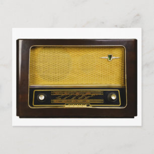 old radio postcard