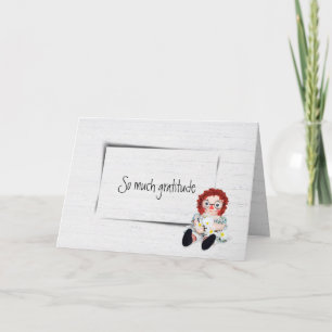 Old Rag Doll Gratitude Card