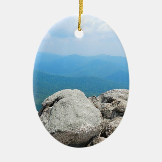 Old Rag Mountain Ceramic Ornament (Front)