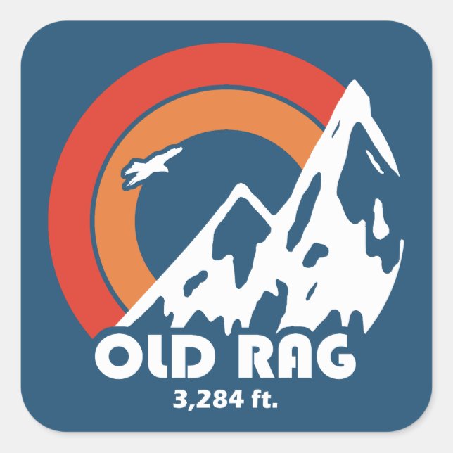Old Rag Mountain Sun Eagle Square Sticker (Front)