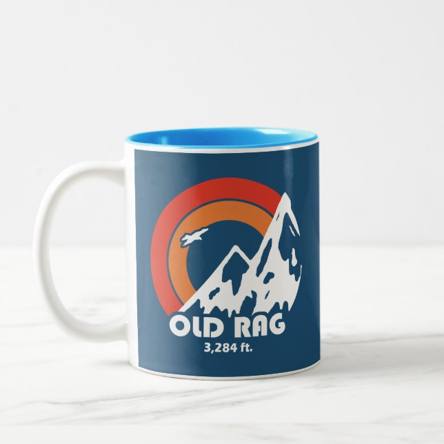 Old Rag Mountain Sun Eagle Two-Tone Coffee Mug (Left)