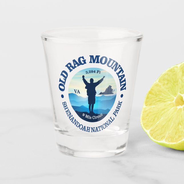 Old Rag Mountain (V) Shot Glass (Front)