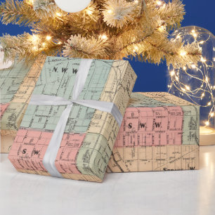 Old Reading PA Map (1877) Vintage Pennsylvania Pre Wrapping Paper