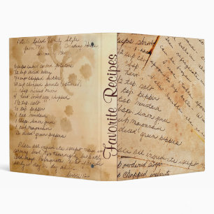 Old Recipes Cookbook Binder