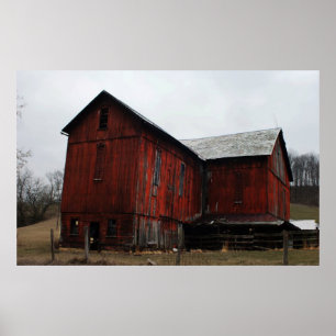 Old Red Barn Poster