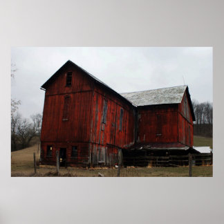Old Red Barn Poster