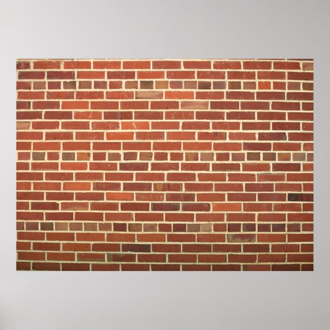 Old Red Brick Wall Poster (Front)