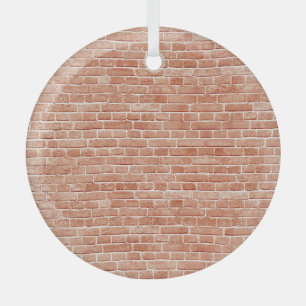 Old red brick wall texture. glass ornament