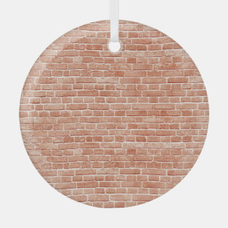 Old red brick wall texture. glass ornament