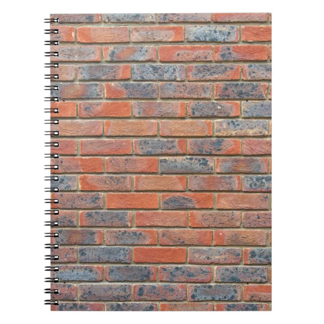 Old red brick wall texture notebook (Front)