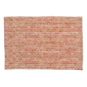 Old red brick wall texture. pillowcase