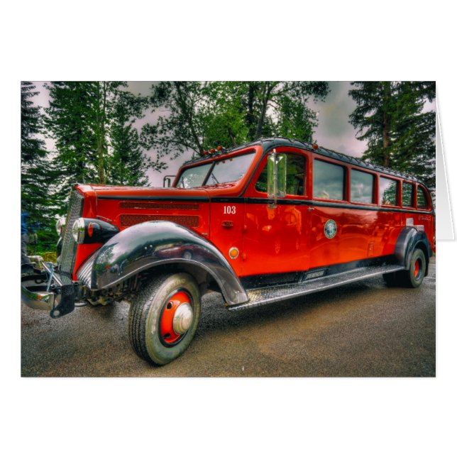 Old Red Bus (Front Horizontal)
