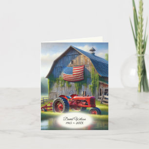 Old Red Farm Tractor Funeral Program
