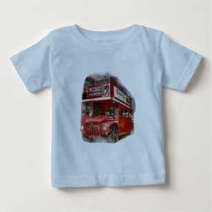Old Red London Bus Baby T-Shirt