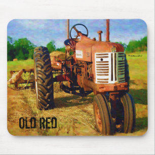 Old red mouse pad