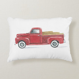 Old Red Pick Up Accent Pillow