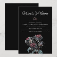 Old Red Roses With Cobwebs Gothic Wedding