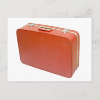Old red suitcase