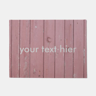 old red wood and your text doormat