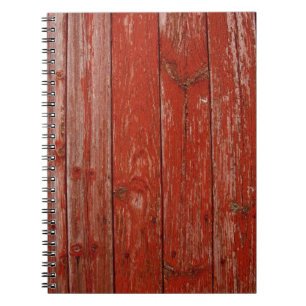 Old red wood notebook