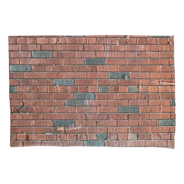 Old Reddish/Brownish Brick Wall Pillowcase (Front)