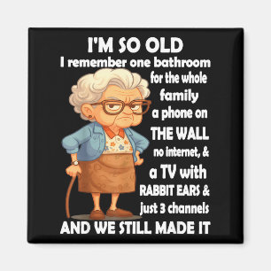 Old remember one bathroom for the whole family magnet