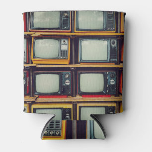 Old Retro Television Blank Screen Can Cooler