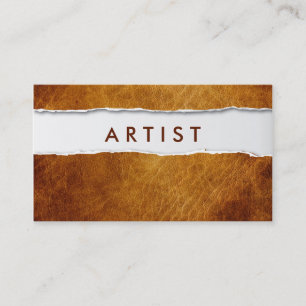 Old Ripped Paper Artist Business Card