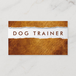 Old Ripped Paper Dog Training Business Card