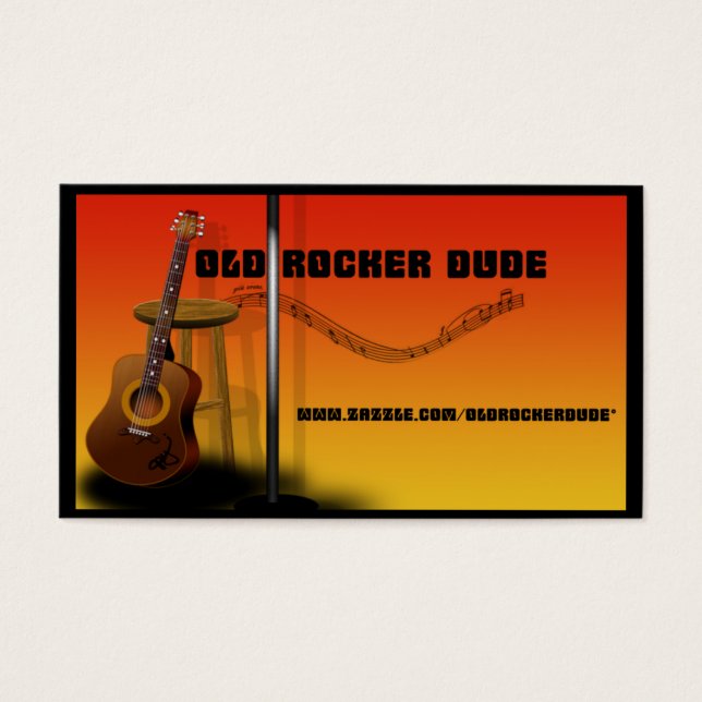 Old Rocker Dude Profile Card (Front)