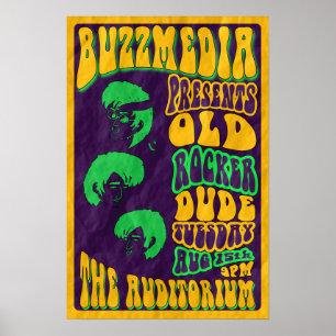 Old Rocker Dude Promotional Concert Poster