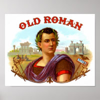 Old Roman  ~  Cigar & Cigarettes Label