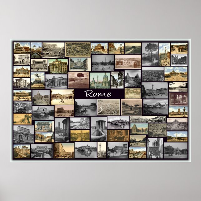 Old Rome Collage Poster (Front)
