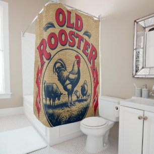 OLD ROOSTER BURLAP STYLE