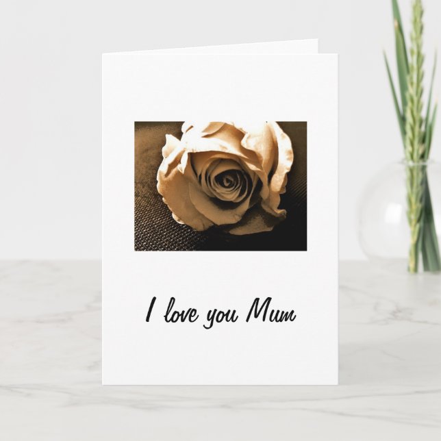 Old Rose Mothers Day Card (Front)