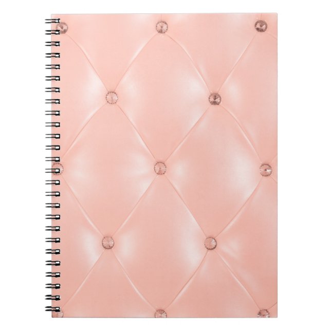 Old rose, pink, Background and texture with Leathe Notebook (Front)