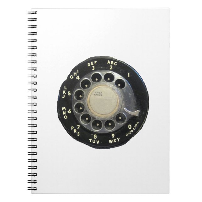 Old Rotary Phone Dial Notebook (Front)