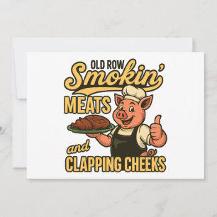 Old Row Smokin Meats and Clapping Cheeks Invitation