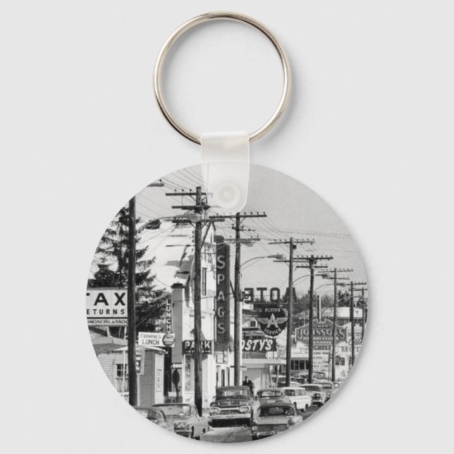 Old Rt 9 SPAGS in shrewsbury Ma Keychain (Front)