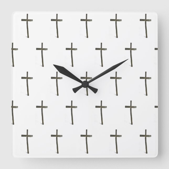Old Rugged Cross Wall Clock (Front)