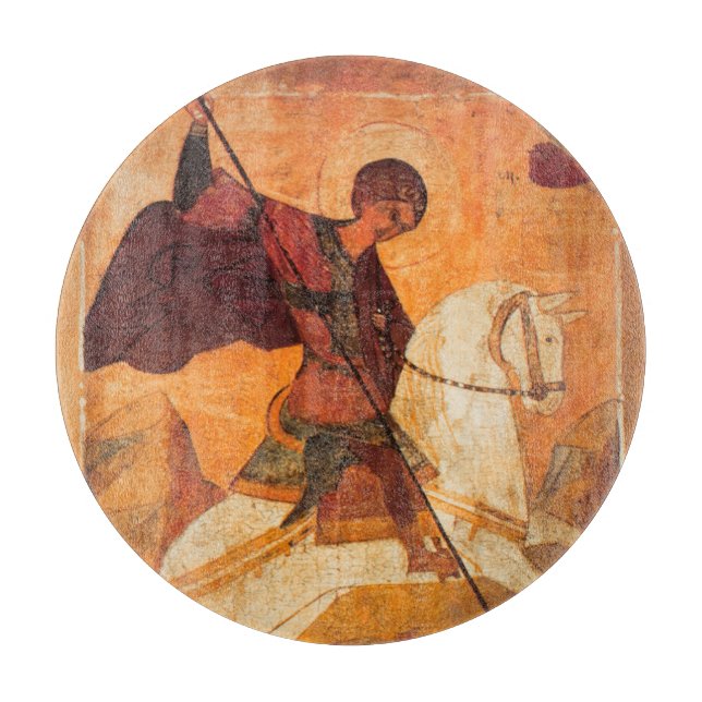 Old Russian icon of St.George Cutting Board (Front)