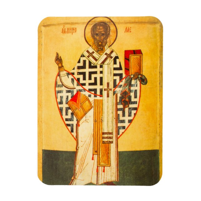 Old Russian icon of St.Nicholas Magnet (Vertical)