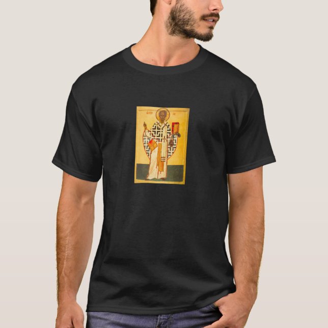 Old Russian icon of St.Nicholas T-Shirt (Front)