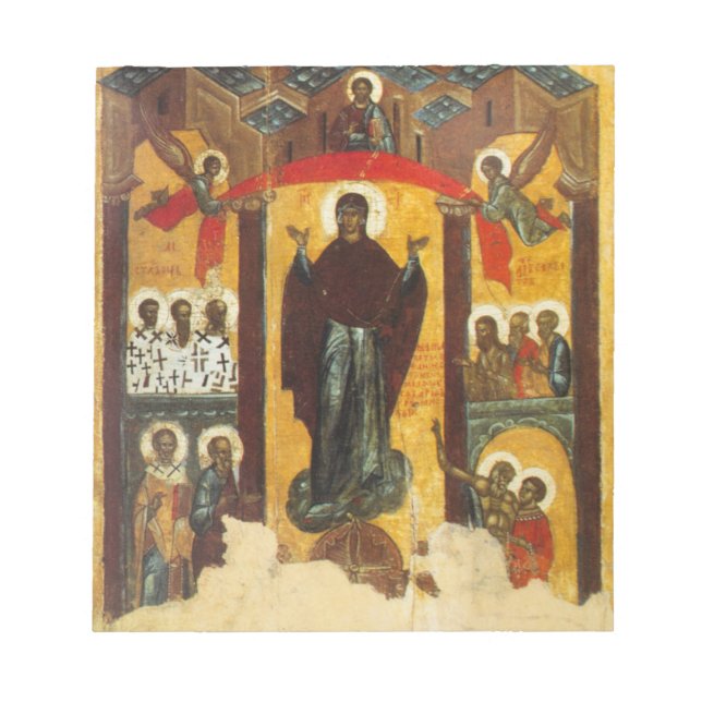 Old Russian icon The Intercession Notepad (Front)
