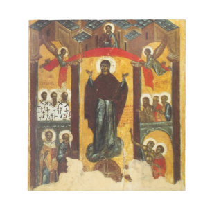 Old Russian icon The Intercession Notepad