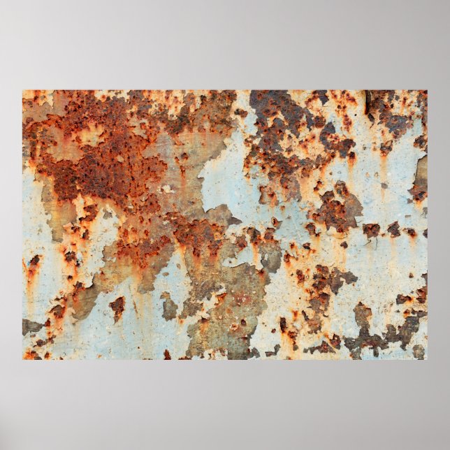 Old rust surface background and texture poster (Front)